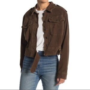 Free People Evelyn Cropped Military Jacket, size S
